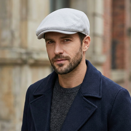 Béret style britannique - Blanc- Ajustable (du 54 au 59) | La boutique du chapeau