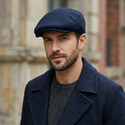 Béret style britannique - Bleu - marine - Ajustable (du 54 au 59) | La boutique du chapeau