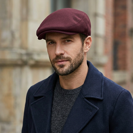 Béret style britannique - Bordeaux - Ajustable (du 54 au 59) | La boutique du chapeau