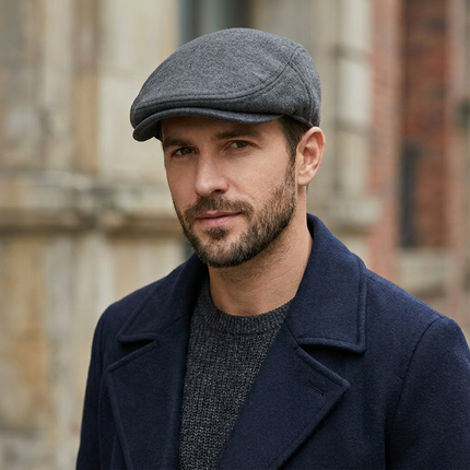 Béret style britannique - Gris-foncé- Ajustable (du 54 au 59) | La boutique du chapeau