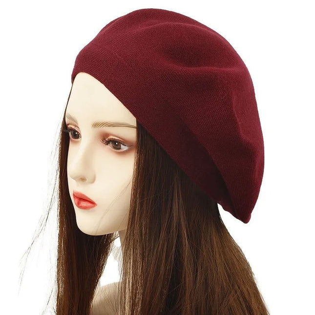 Béret femme en coton - Bordeaux - Ajustable (du 54 au 59) | La boutique du chapeau