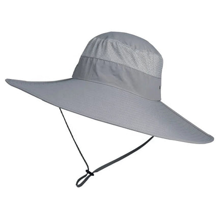 Bob de pêche large bord pour protection solaire - Gris - XL (60 - 61cm) | La boutique du chapeau