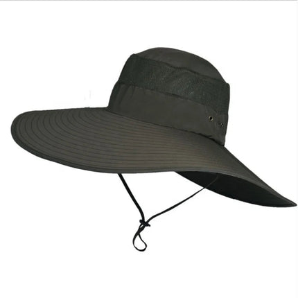 Bob de pêche large bord pour protection solaire - Vert - XL (60 - 61cm) | La boutique du chapeau