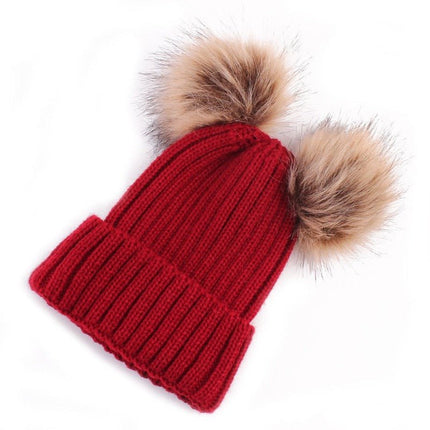 Bonnet à pompons pour femmes - Rouge - Adulte | La boutique du chapeau