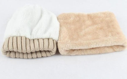 Bonnet avec cache cou polaire - Blanc - Ajustable (du 54 au 59) | La boutique du chapeau