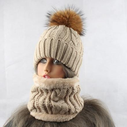 Bonnet avec cache cou polaire - Bleu - Ajustable (du 54 au 59) | La boutique du chapeau