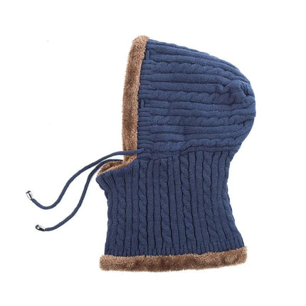 Bonnet avec protection du cou - Bleu - Ajustable (du 54 au 59) | La boutique du chapeau