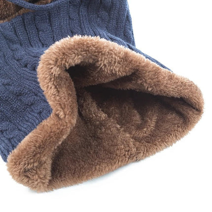 Bonnet avec protection du cou - Bleu - Ajustable (du 54 au 59) | La boutique du chapeau