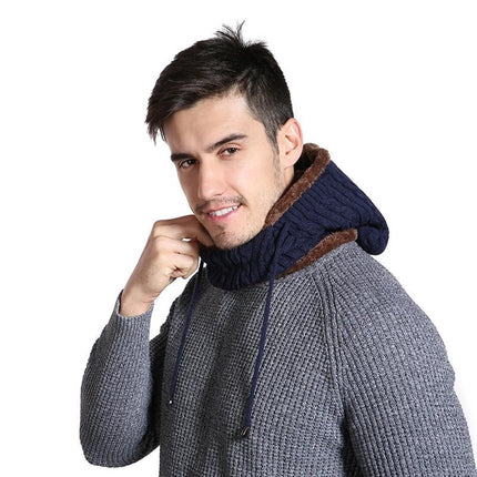 Bonnet avec protection du cou - Bleu - Ajustable (du 54 au 59) | La boutique du chapeau