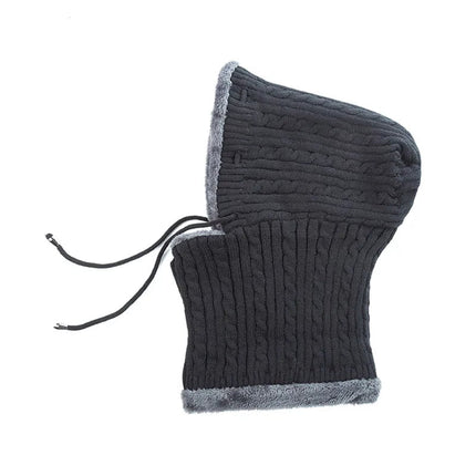 Bonnet avec protection du cou - Noir - Ajustable (du 54 au 59) | La boutique du chapeau