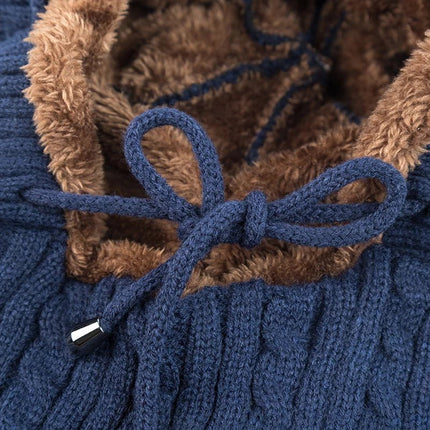 Bonnet avec protection du cou - Bleu - Ajustable (du 54 au 59) | La boutique du chapeau