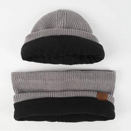 Bonnet cache - cou et gants d'hiver épais et chaud - Gris - Ajustable (du 54 au 59) | La boutique du chapeau