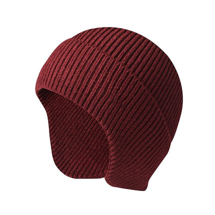 Bonnet cache-oreilles homme hiver - Bordeaux - Ajustable (du 54 au 59) | La boutique du chapeau