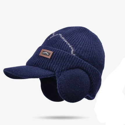 Bonnet cache - oreilles - Bleu - Ajustable (du 55 à 60 cm) | La boutique du chapeau