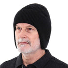 Bonnet cache-oreilles homme hiver - Noir - Ajustable (du 54 au 59) | La boutique du chapeau