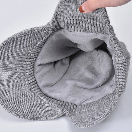 Bonnet cache - oreilles - Gris - Ajustable du 55 à 60 cm | La boutique du chapeau