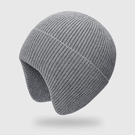 Bonnet cache-oreilles homme hiver - Gris - Ajustable (du 54 au 59) | La boutique du chapeau