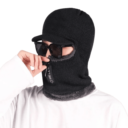 Bonnet cagoule homme - Noir - Ajustable (du 54 au 59) | La boutique du chapeau
