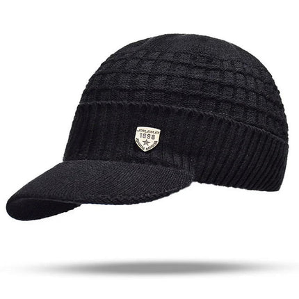 Bonnet casquette visière - Noir - Ajustable (du 54 au 59) | La boutique du chapeau