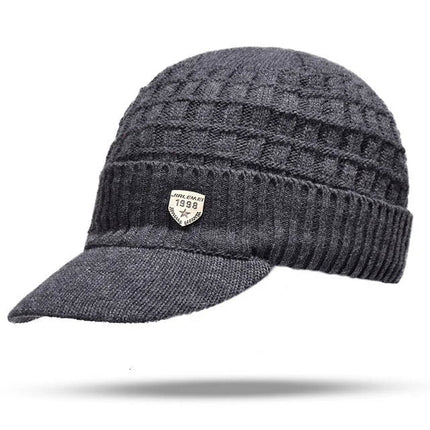 Bonnet casquette visière - Gris - Ajustable (du 54 au 59) | La boutique du chapeau
