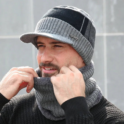 Bonnet casquette et cache - cou - Bonnet - Gris - Ajustable (du 54 au 59) | La boutique du chapeau
