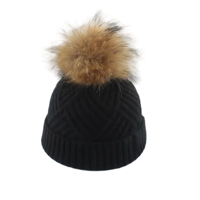 Bonnet chaud enfant - Noir/marron - Enfant | La boutique du chapeau