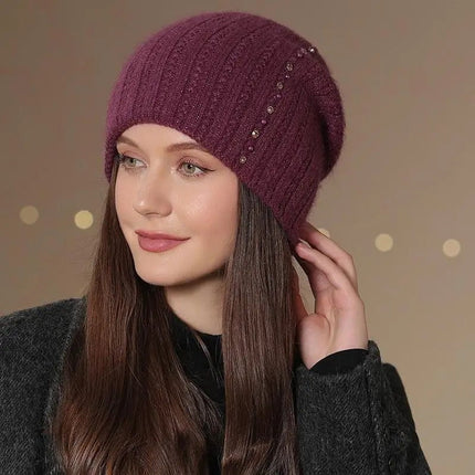 Bonnet décontracté pour femme - Violet foncé - Ajustable (du 54 au 59) | La boutique du chapeau