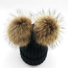 Bonnet deux Pompons - Noir - Adulte | La boutique du chapeau