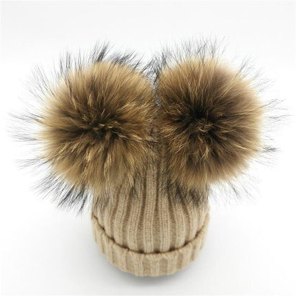Bonnet deux Pompons - Rouge - Adulte | La boutique du chapeau