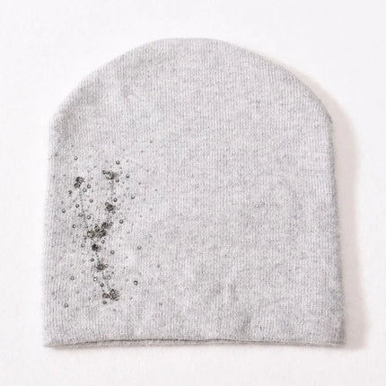 Bonnet d'hiver en tricot pour femme - Gris clair - Ajustable (du 54 au 59) | La boutique du chapeau