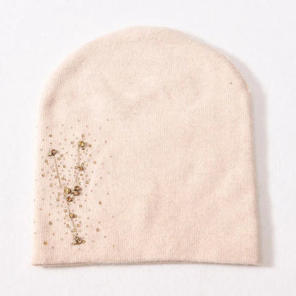 Bonnet d'hiver en tricot pour femme - Beige - Ajustable (du 54 au 59) | La boutique du chapeau
