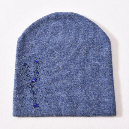 Bonnet d'hiver en tricot pour femme - Bleu - Ajustable (du 54 au 59) | La boutique du chapeau