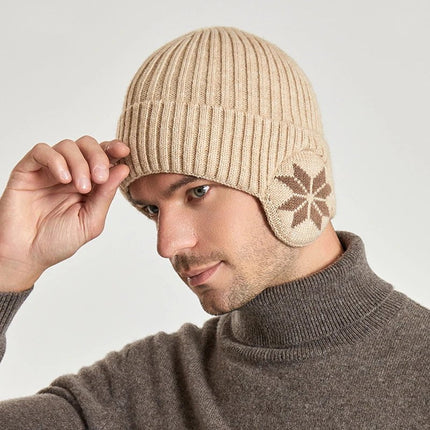 Bonnet unisexe avec protection des oreilles - Beige - Ajustable (du 54 au 59) | La boutique du chapeau