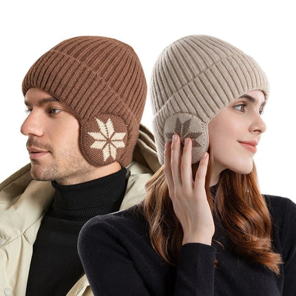 Bonnet unisexe avec protection des oreilles - Beige - Ajustable (du 54 au 59) | La boutique du chapeau