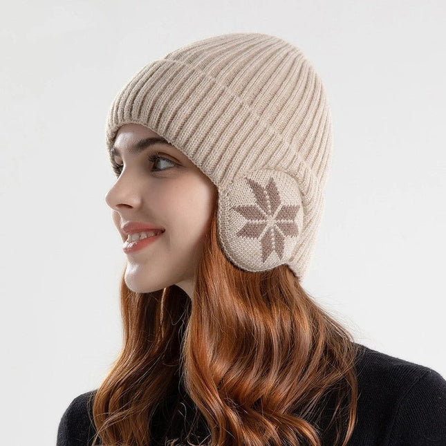 Bonnet unisexe avec protection des oreilles - Beige - Ajustable (du 54 au 59) | La boutique du chapeau