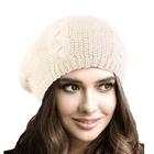 Béret femme tricoté torsadé - Beige - Ajustable (du 54 au 59) | La boutique du chapeau