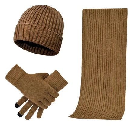 Bonnet écharpe et gants pour homme - Rouge - Ajustable (du 54 au 59) | La boutique du chapeau