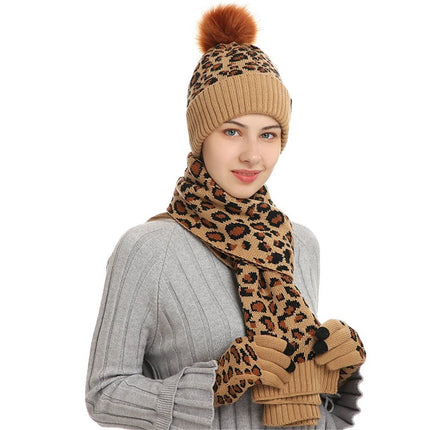 Bonnet écharpe et gants tactiles avec doublure en polaire - Kaki - Ajustable (du 54 au 59) | La boutique du chapeau
