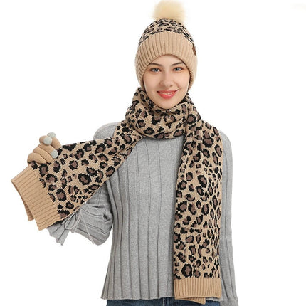 Bonnet écharpe et gants tactiles avec doublure en polaire - Beige - Ajustable (du 54 au 59) | La boutique du chapeau