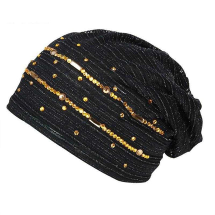 Bonnet Élégant en Tricot et Strass - Violet - Adulte | La boutique du chapeau