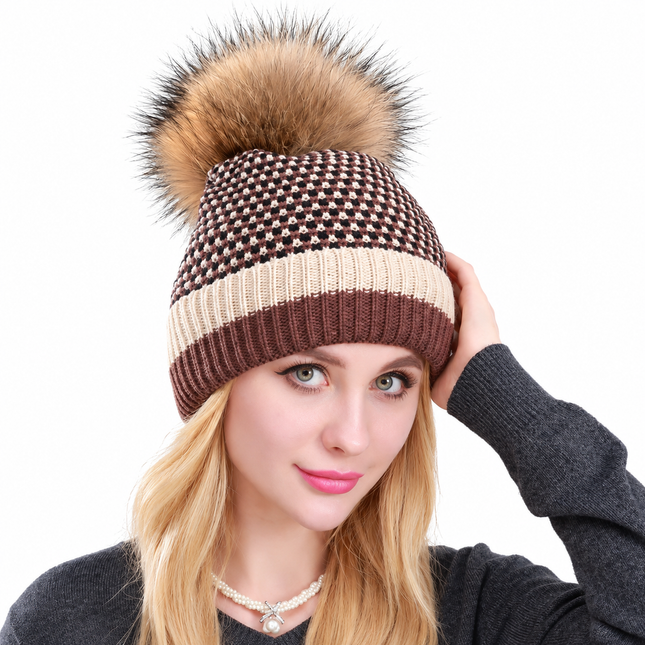 Bonnet en acrylique pour femme : léger et chaud - Marron - Ajustable (du 54 au 59) | La boutique du chapeau