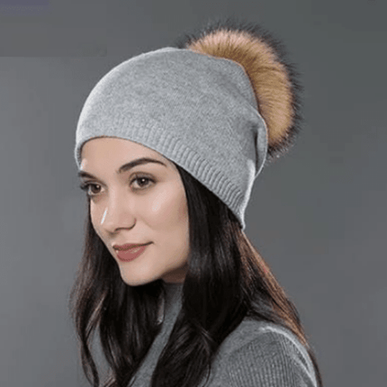 Bonnet en coton et pompon - 03C - Adulte | La boutique du chapeau