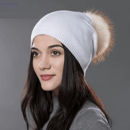 Bonnet en coton et pompon - 09D - Adulte | La boutique du chapeau