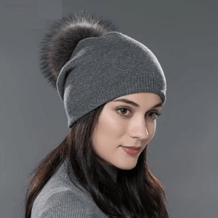 Bonnet en coton et pompon - 03C - Adulte | La boutique du chapeau