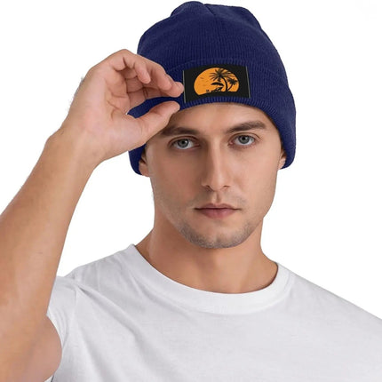 Bonnet unisexe imprimé palmier - Bleu - Ajustable (du 54 au 59) | La boutique du chapeau