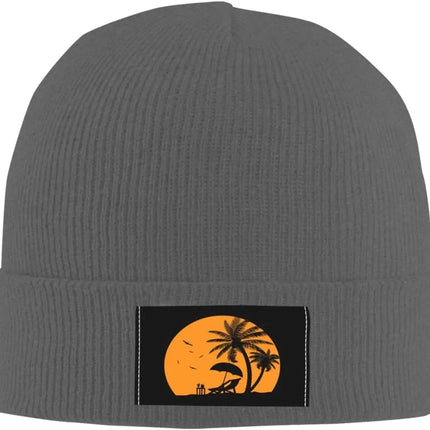 Bonnet unisexe imprimé palmier - Gris - Ajustable (du 54 au 59) | La boutique du chapeau
