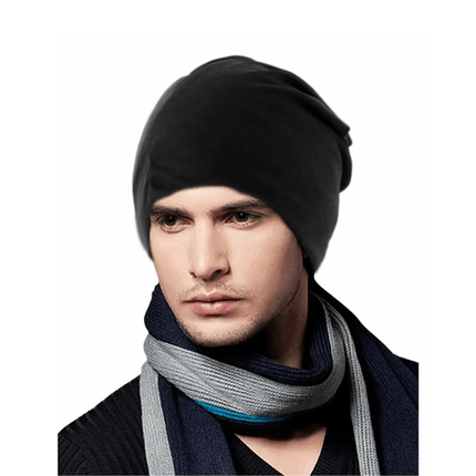 Bonnet en coton unisexe - Noir - Ajustable (du 54 au 59) | La boutique du chapeau