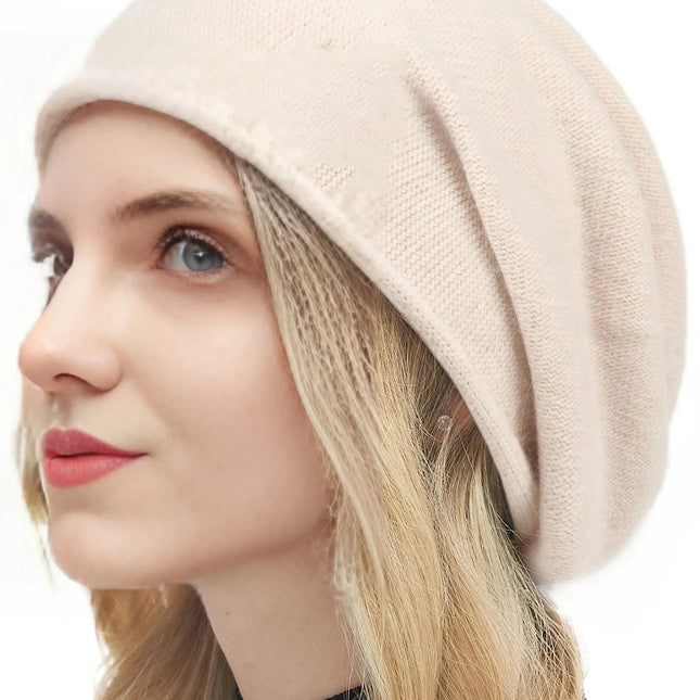 Bonnet en laine douce pour femme - Beige - Ajustable (du 54 au 59) | La boutique du chapeau