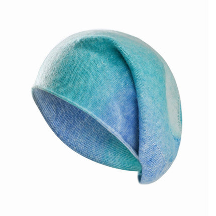 Bonnet en laine douce pour femme - Bleu - Ajustable (du 54 au 59) | La boutique du chapeau