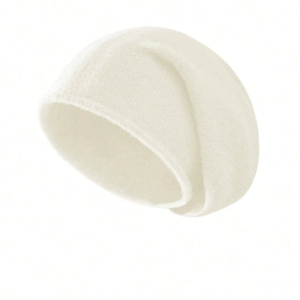 Bonnet en laine douce pour femme - Blanc - Ajustable (du 54 au 59) | La boutique du chapeau